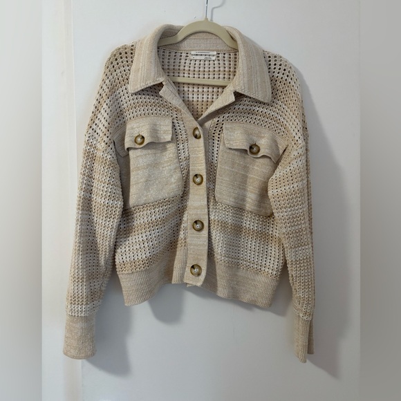 Anthropologie Two Pocket Sweater Jacket - Picture 2 of 2